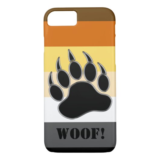 Coques Case-Mate iPhone Bear Pride Drapeau Ours Paw Tissus personnalisés (Dos)