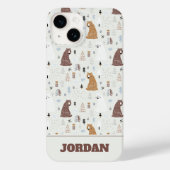 Coques Case-Mate iPhone Bears mignonne dans le Motif Woods (Verso)