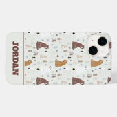 Coques Case-Mate iPhone Bears mignonne dans le Motif Woods (Verso (horizontal))