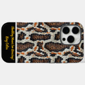 Coques Case-Mate iPhone Beau affichage motifs de peau de serpent (Verso (horizontal))