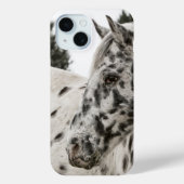 Coques Case-Mate iPhone Beau Appaloosa noir et blanc, Western (Verso)