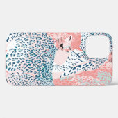 Coques Case-Mate iPhone Beau art Leopard sans couture motif, abstrait un (Verso (horizontal))