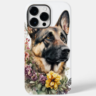 COQUE POUR POUR iPhone 14 PRO MAX BEAU BERGER ALLEMAND A L'AQUARELLE