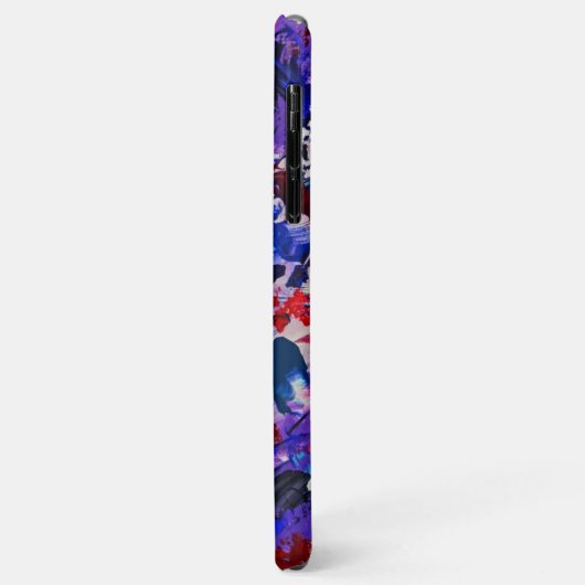 Coques Case-Mate iPhone Beau bleu abstrait (Dos/Gauche)