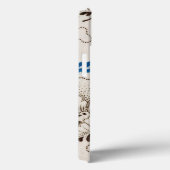 Coques Case-Mate iPhone Beau Bleu Antique Floral Stippled (Verso / Droite)