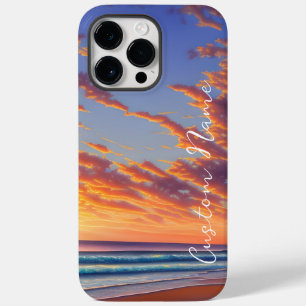Coque Pour Pour iPhone 14 Pro Max Beau bleu Turquoise Ocean Sunset