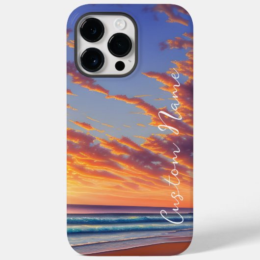 Coques Case-Mate iPhone Beau bleu Turquoise Ocean Sunset (Verso)