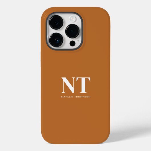 Coques Case-Mate iPhone Beau caramel clair avec texte blanc moderne (Verso)