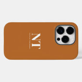 Coques Case-Mate iPhone Beau caramel clair avec texte blanc moderne (Verso (horizontal))