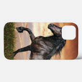 Coques Case-Mate iPhone Beau Cheval Noir (Verso (horizontal))