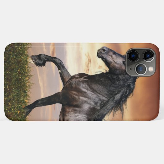 Coques Case-Mate iPhone Beau Cheval Noir (Dos (Horizontal))