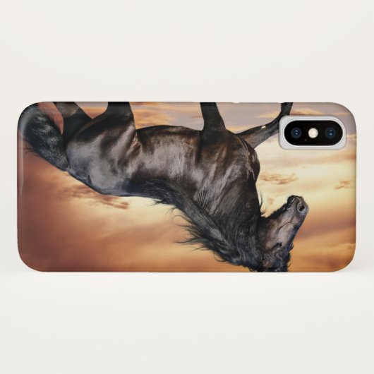 Coques Case-Mate iPhone Beau Cheval Noir (Dos (Horizontal))