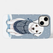 Coques Case-Mate iPhone Beau chien blanc (Verso (horizontal))