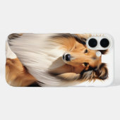 COQUES Case-Mate iPhone BEAU CHIEN BROWN BLANC ROUGH COLLIE (Verso (horizontal))