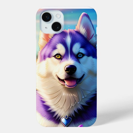 Coques Case-Mate iPhone Beau chiot husky un (Verso)