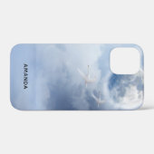 Coques Case-Mate iPhone Beau ciel bleu avec cygnes volants (Verso (horizontal))
