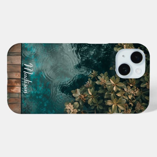 Coques Case-Mate iPhone Beau Coin paisible de la piscine (Verso (horizontal))