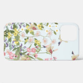 Coques Case-Mate iPhone Beau colibri dans le jardin fleuri (Verso (horizontal))