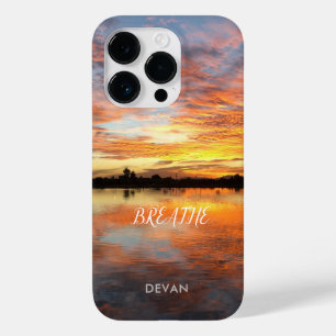 Coque Pour iPhone 14 Pro Beau Désert Lakeside Sunset Reflection Coque-M
