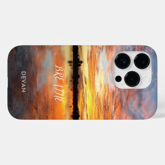 Coques Case-Mate iPhone Beau Désert Lakeside Sunset Reflection Coque-M (Verso (horizontal))