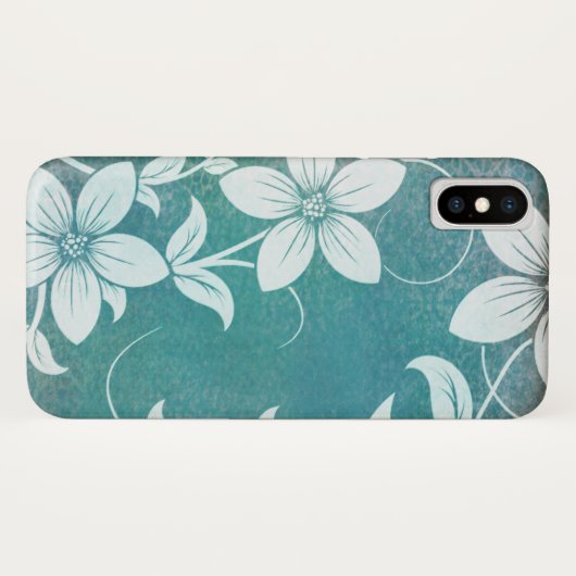 Coques Case-Mate iPhone Beau design Turquoise et blanc (Dos (Horizontal))