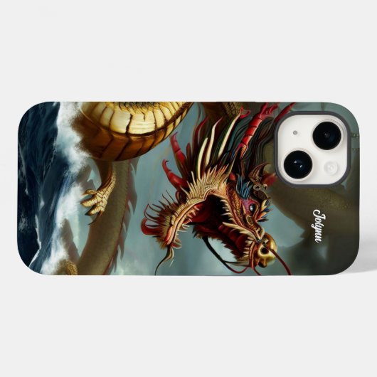 Coques Case-Mate iPhone Beau Dragon (Verso (horizontal))