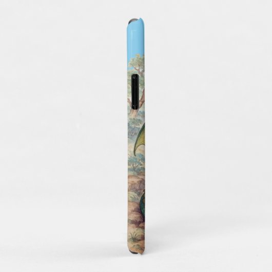 Coques Case-Mate iPhone Beau dragon vert (Dos/Droite)