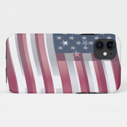 Coques Case-Mate iPhone Beau drapeau américain (Dos (Horizontal))