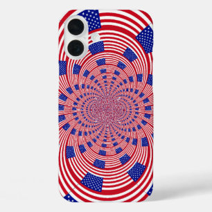 Coques iPhone 16 Plus Beau drapeau américain Extraordinaire Kaleidoscope