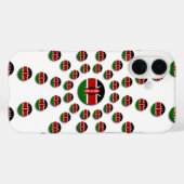 Coques Case-Mate iPhone Beau Drapeau circulaire kenyan : Un design radial (Verso (horizontal))