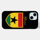 Coques Case-Mate iPhone Beau drapeau du Ghana (Verso (horizontal))