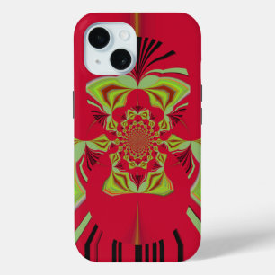 Coque Pour iPhone 15 Beau Extraordinaire Africain rouge Motif Motif