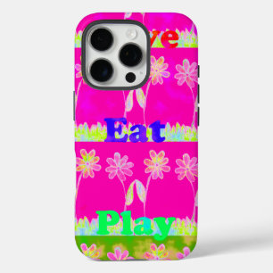 Coques iPhone 16 Pro Beau extraordinaire coloré Flora texte de citation