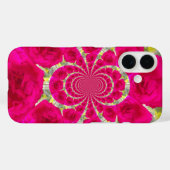 Coques Case-Mate iPhone Beau Extraordinaire Roses rouges Motif Kaleidoscop (Verso (horizontal))