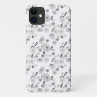 Beau Fleur sauvage Doodles Motif Coque-Mate iP