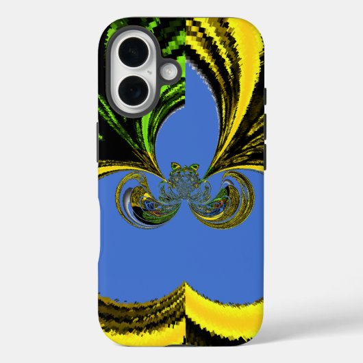 Coques Case-Mate iPhone Beau Golden Blue dernier design abstrait (Verso)