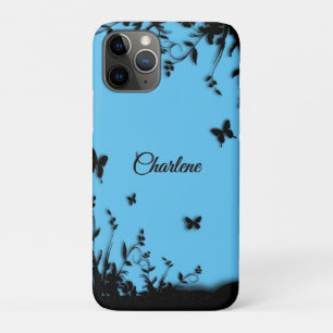Case-Mate iPhone Case Beau Jardin de papillon bleu personnalisé