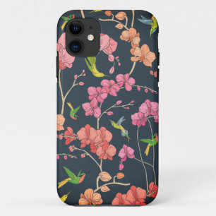 Case-Mate iPhone Case Beau modèle d'oiseaux et d'orchidées