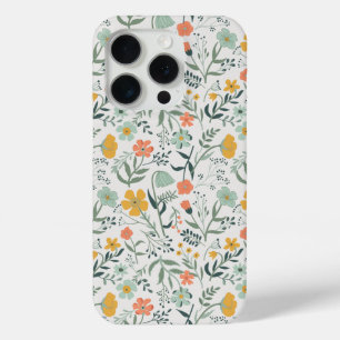 Coque iPhone 15 Pro Beau motif botanique floral