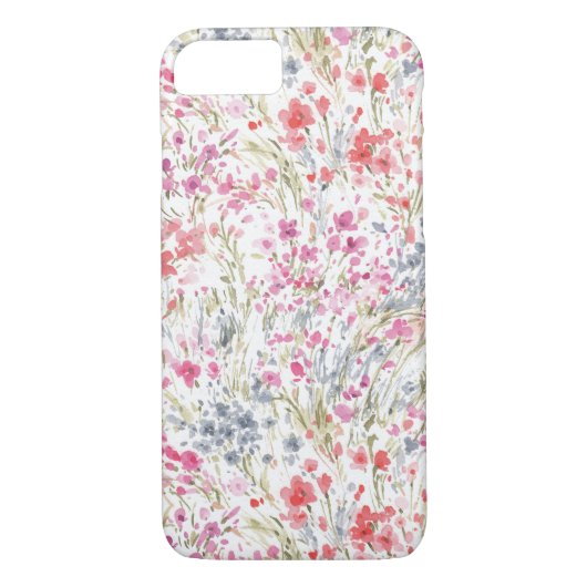 Coques Case-Mate iPhone Beau Motif d'aquarelle Fleur sauvage (Dos)
