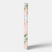 Coques Case-Mate iPhone Beau motif de rose avec le pois bleu (Verso / Droite)