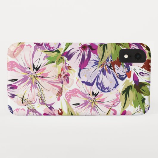 Coques Case-Mate iPhone Beau motif floral (Dos (Horizontal))