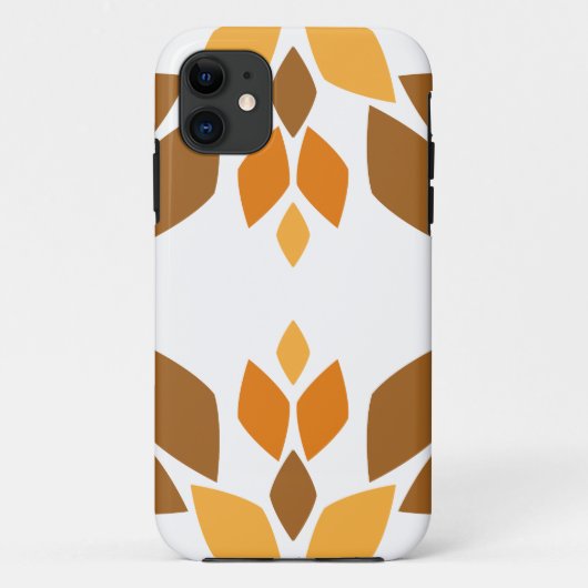 Coques Case-Mate iPhone beau motif floral brun (Dos)