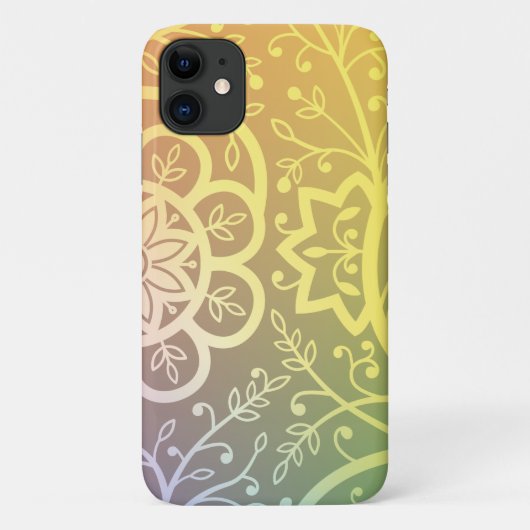 Coques Case-Mate iPhone Beau motif floral indien (Dos)