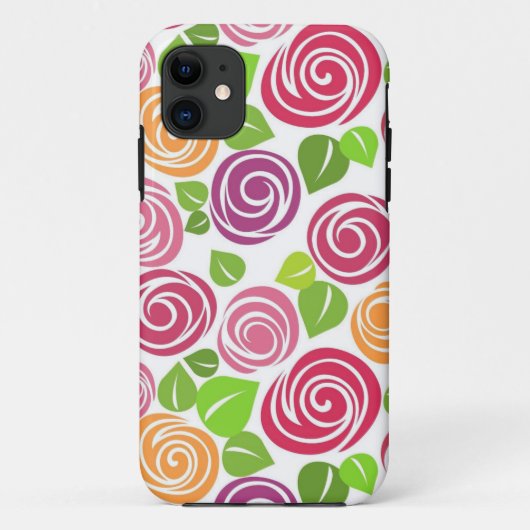 Coques Case-Mate iPhone Beau motif floral Roses (Dos)
