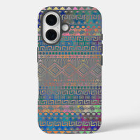 Beau Motif géométrique Aztec coloré