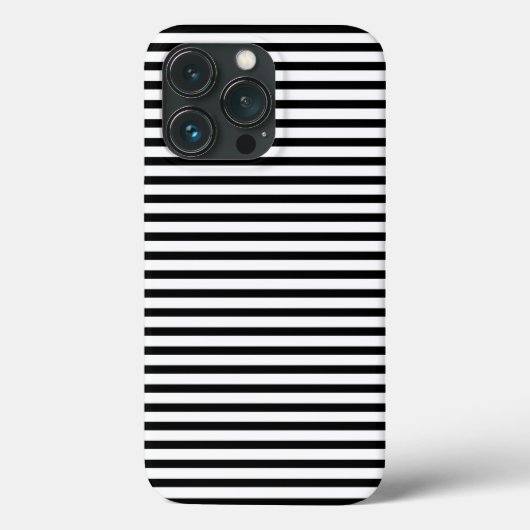 Coques Case-Mate iPhone Beau noir blanc rayures horizontales moderne desig (Verso)