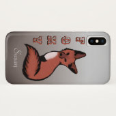 Coques Case-Mate iPhone Beau nom de renard roux (Dos (Horizontal))