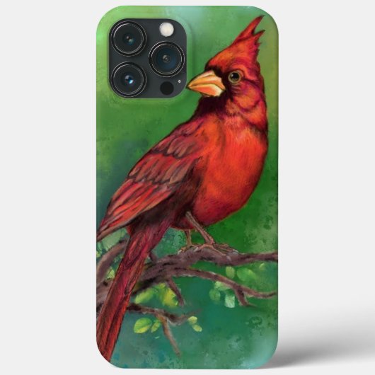 Coques Case-Mate iPhone Beau oiseau Cardinal Rouge du Nord - Peinture (Verso)