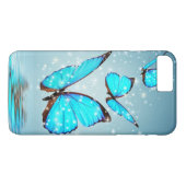 Coques Case-Mate iPhone beau papillon bleu (Dos (Horizontal))